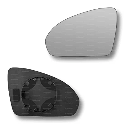 Image of Less4spares Replacement Wing Mirror Glass Left Compatible with Smart Fortwo 2007 2014 CLIP ON Passnager Near Side N/S Convex