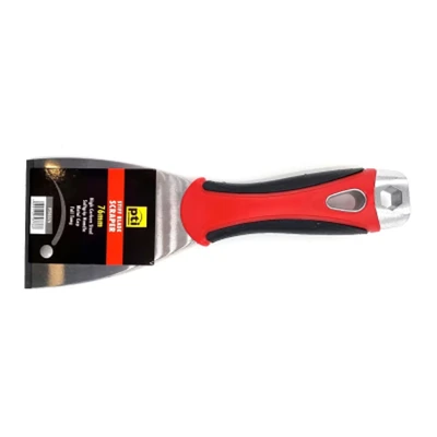 Image of PTI 76mm Strong Paint Scraper Softgrip Handle Wallpaper Stripper Filler, Professional DIY Decorating Removal Tool Set