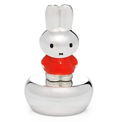 Image of Zilverstad First Tooth Box Miffy 65 Year 6 x 4 cm Orange Skirt Sp./Lacq, Zinc Alloy, Silver Coloured, 39x39x59