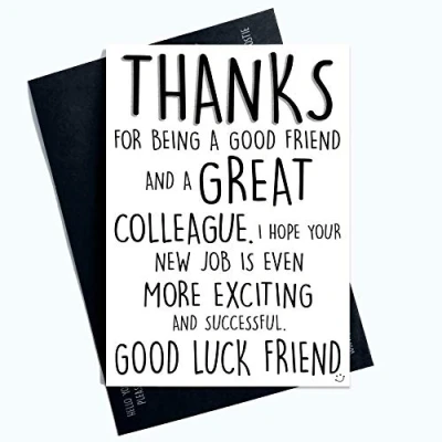 Image of Coworker Leaving Card New Job Colleague Good Luck Congrats Goodbye Great Work Friend Gift PC615