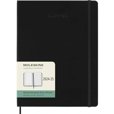 Image of Moleskine Weekly Planner 2024 2025, 18 Months With Space For Notes, Hard Cover And Elastic Closure, Extra Large Size 19 x 25 cm, Color Black