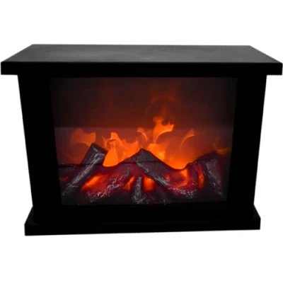 Image of Technoline T9800 Decorative LED Fireplace, Metal, Black, 29 cm x 11 19