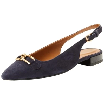 Image of Geox Women&#039;s D Charyssa Ballet Flat, Navy, 4 UK