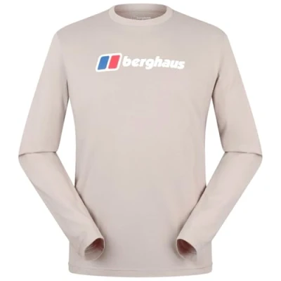 Image of Berghaus Men&#039;s Big Logo T Shirt, Taupe, L