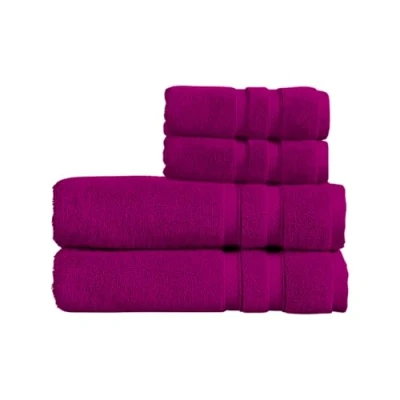 Image of Christy Chroma Purple Towels Set of 4 2 Bath Sheets Hand Highly Absorbent Heavyweight 675GSM Bold and Bright Soft Smooth Bathroom Shower 100% Cotton Sustainably Made