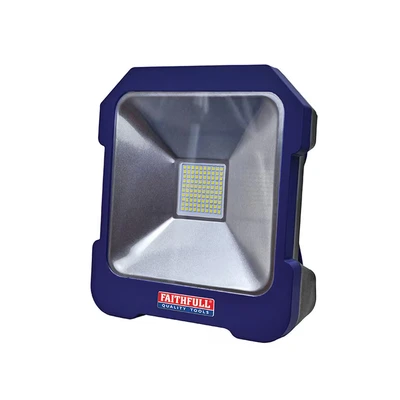 Image of Faithfull FPPSLTL20 LED Task Light Mains 240V 20W. With Power Take Off and Linkable Up To 20 Units