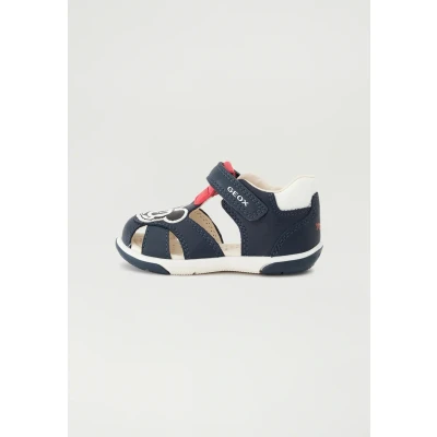 Image of Geox Sandal Zapito BOY Walking sandals for kids, Size: 7.5K, Navy/red Leather/synthetics