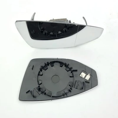 Image of Clip on Heated Base Wide angle Wing Mirror Glass fits AUDI A6 2019 to 2024 Right Driver Side
