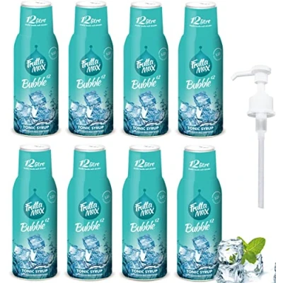 Image of 8 Pack FruttaMax Syrup Concentrate Less Sugar Suitable for soda Machine (8x500ml) (8 x Tonic)