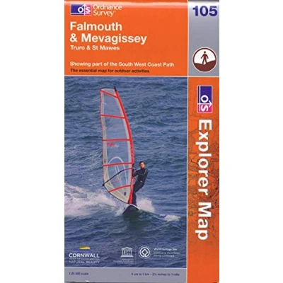 Image of Explorer Active 105 Falmouth &amp; Mevagissey Map With Digital Version
