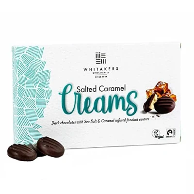Image of Whitakers Dark Chocolate Salted Caramel Creams 150g 15 Pieces