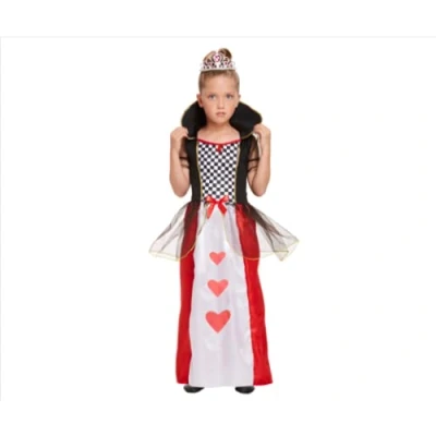 Image of Childrens Queen Of Hearts Fancy Dress Costume (7 9 Years (Medium)