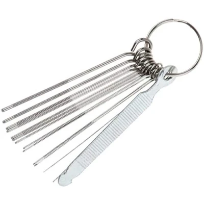 Image of Guitar File Set Bridge Saddle Nut Files 13 Neddles Tool Kit Repair Tools Slotting Saw Rods Slot Filing Luthier Replacement Accessory For Instrument String
