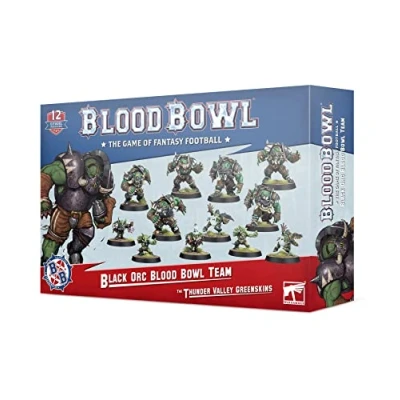 Image of Games Workshop Blood Bowl: Black Orc Team (The Thunder Valley Greenskins)