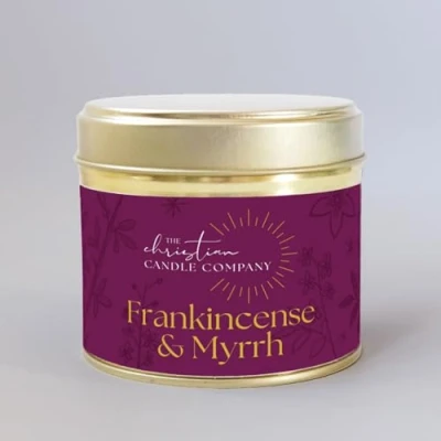 Image of Frankincense &amp; Myrrh Scented Candle in a Tin