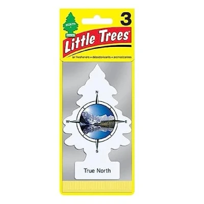 Image of LITTLE TREES Car Air Freshener Hanging Paper Tree for Home or True North 3 Pack