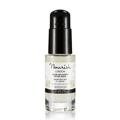 Image of Nourish Argan &amp; Kale Anti Ageing Peptide Serum 30 ml Face Contains Peptides Hyaluronic Acid Collagen Boosting 100% Vegan Cruelty Free