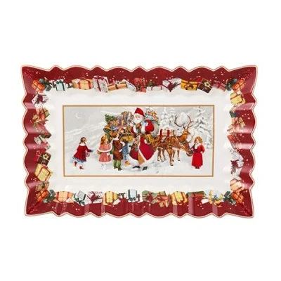 Image of Villeroy &amp; Boch Toy&#039;s Fantasy Cake Plate Rectangular, Microwave Safe, Large Plate, Serving Board, Tray for and Biscuits, Premium Porcelain