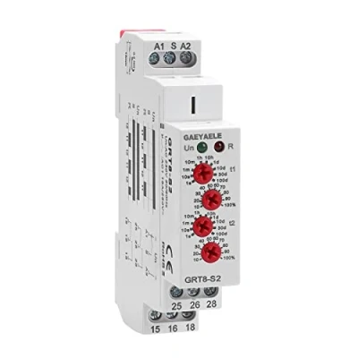 Image of GAEYAELE Asymmetric Cycle Timer 2SPDT Relay 16A AC230V Electronic Repeat Relay(GRT8 S2,AC230V)
