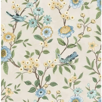 Image of Fine Decor FD43448 Eleanor Floral Wallpaper, Natural