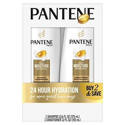 Image of Pantene Pro V Daily Moisture Renewal Shampoo (12.6 Oz) + Conditioner (12 by