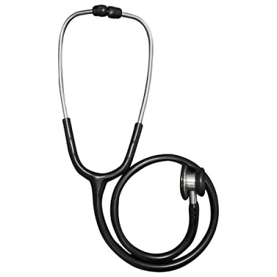 Image of Dual Head Paediatric Precision Made CE Approved Childrens Doctors Stethoscope + Foam Lined Carry Case Spares Box Black
