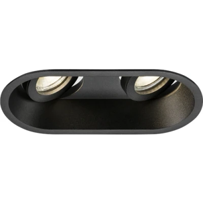 Image of KnightsBridge Dipa Twin Tilt Round Anti Glare Downlight Black