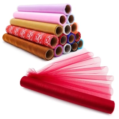 Image of Christmas Concepts® 9M x 40CM Sheer Organza Christmas/Party/Wedding Decoration (Wine)