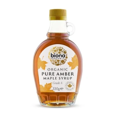 Image of Biona Organic Maple Syrup 330g Amber, Grade A Pure Canadian