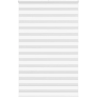 Image of vidaXL Zebra Blind White 150x230 cm Fabric Width 145.9 Polyester