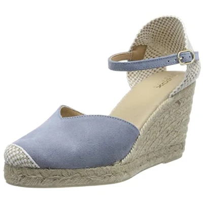Image of Geox D Gelsa Espadrille Wedge Sandal, Lt Sky, 3 UK