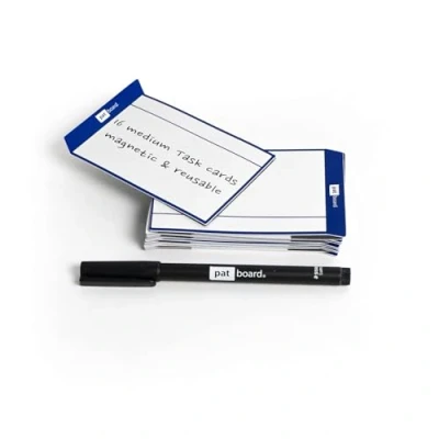 Image of PATboard Scrum Board and Kanban Medium TASKcards Magnetic Navy Blue
