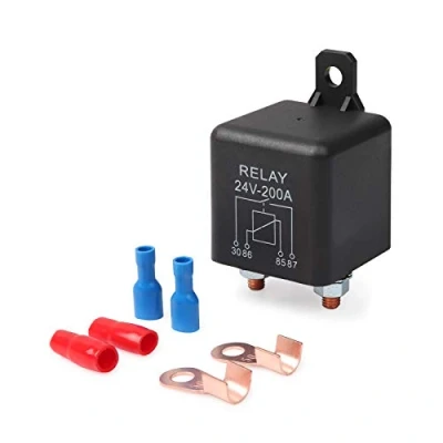 Image of Ehdis Split Charge Relay 24V 200A 4 Pin, Relays for Car, Truck, Motor, Boat, Car Starter Heavy Duty ZL180 with 2 Pin Footprint and Terminal 1 Set