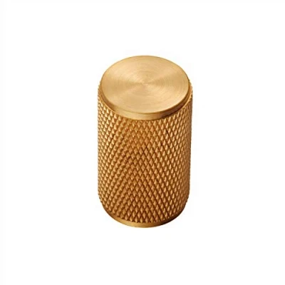 Image of Carlisle Brass FTD702 Knurled Cupboard Knob, Satin Brass, 30.0 mm*30.0 mm*18.0 mm