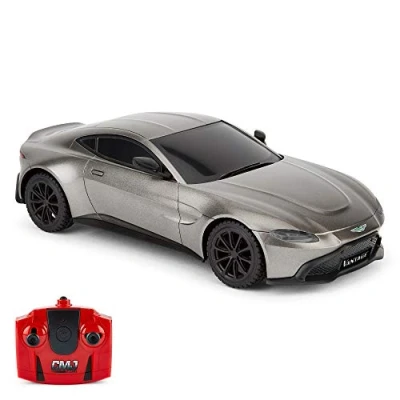 Image of CMJ RC Cars™ Aston Martin Vantage Officially Licensed Remote Control Car. 1:24 Scale Grey