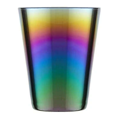Image of Premier Housewares Tumbler Martini Glasses Wide Rim Cocktail Set Of 4 Whiskey Glass Vibrant Drinking Tumblers 11h x 9w 9d
