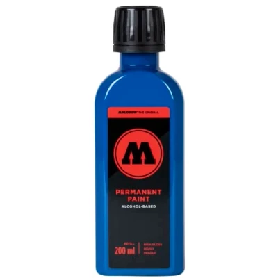 Image of Molotow Permanent Paint Marker Refill 200ml Glossy Alcohol Based Quick Drying Colour (Tulip Blue)
