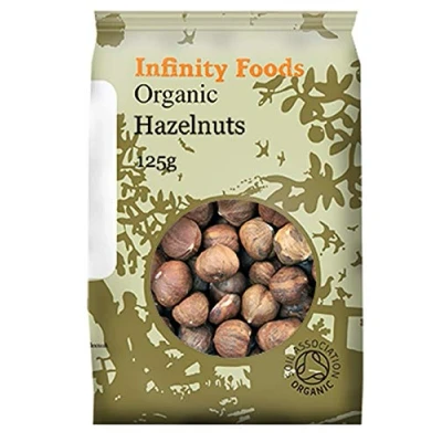 Image of Infinity Foods Organic Unblanched Hazelnuts 125g