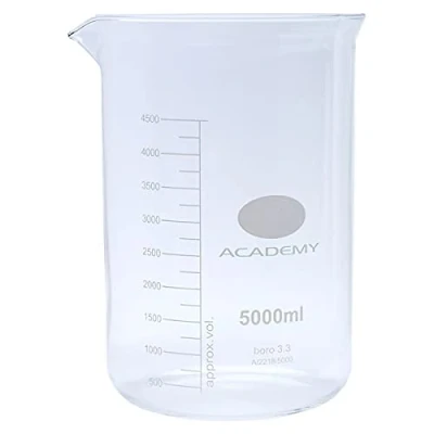 Image of ACADEMY BOROSILICATE GLASS MEASURING LABORATORY BEAKER,5000ML
