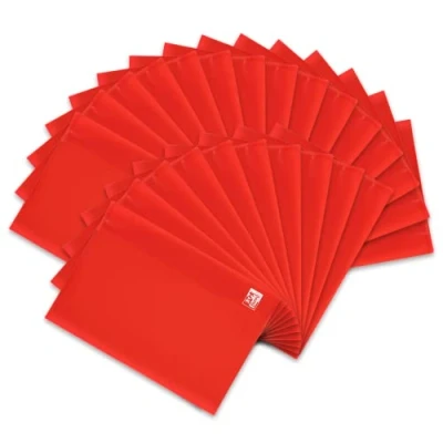 Image of Landre 100420091 Protective Notebook Cover for DIN A5 Flexible Clean. Pack of 25 Transparent Book red
