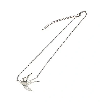 Image of Zac&#039;s Alter Ego Alternative Jewellery Hollow Silver Swallow Chain Necklace