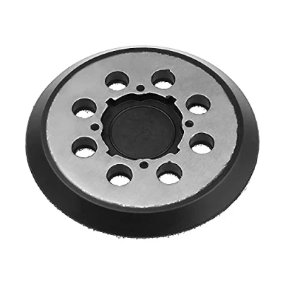 Image of eMagTech 5 Inch 8 Holes 4 Screw Sanding Disc Pad Backing Sander Hook and Loop Self Adhesive Black Compatible with Dewalt DWE6423 DWE6421 DCW210B