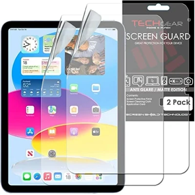 Image of TECHGEAR [2 Pack Anti Glare MATTE Screen Protectors For iPad 10.9&quot; 2022, Protector Guard Covers Designed New Apple 10th Generation 2022