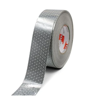 Image of Finest Folia Orafol VC104 Rigid Grade Contour Marking 50 mm Reflective Film Tape for Trailers Truck Semi Trailer Warning Weatherproof (White, 3 Metres)