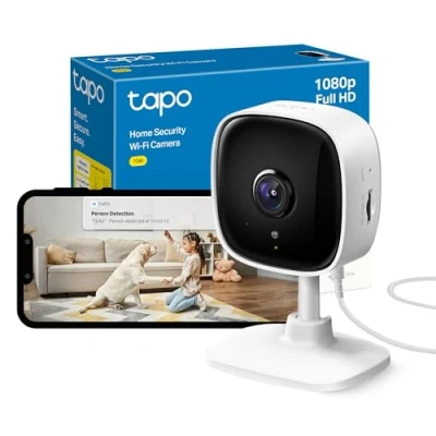 Image of Tapo Mini Smart Security Camera, Indoor CCTV, Works with Alexa&amp;Google Home, No Hub Required, 1080p, 2 Way Audio, Night Vision,Device Sharing (TC60) [Amazon Exclusive] Monthly Fee