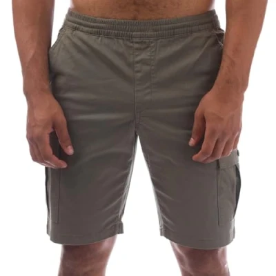 Image of Farah Mens Crane Organic Stretch Twill Cargo Shorts Vintage Green Size Medium