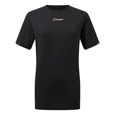 Image of Berghaus Women&#039;s Boyfriend Seek and Wonder Short Sleeve Tee T Shirt, Black, 12