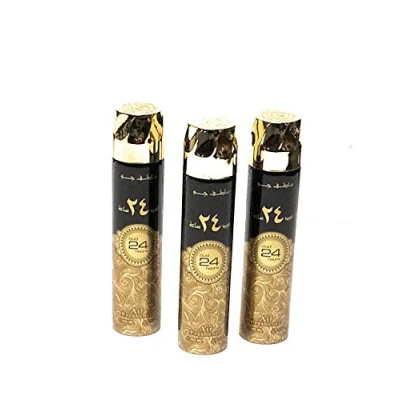 Image of Ard al zafaran pack of 3 oud 24 hour 300 ml aerosol air freshener
