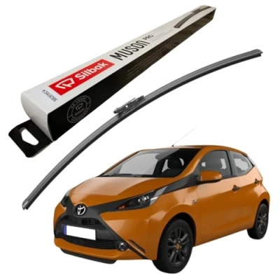 Image of Silbak Windscreen Wipers, fits for TOYOTA AYGO (05/2014 ONWARDS) Front Wiper Blades, 650mm