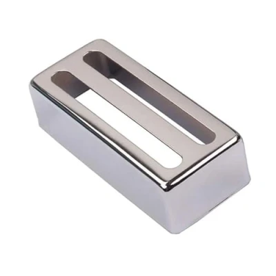 Image of Alnicov 2 Pcs Guitar Pickup Cover Humbuckers 69mmX29mm for Electric Guitar,Chrome